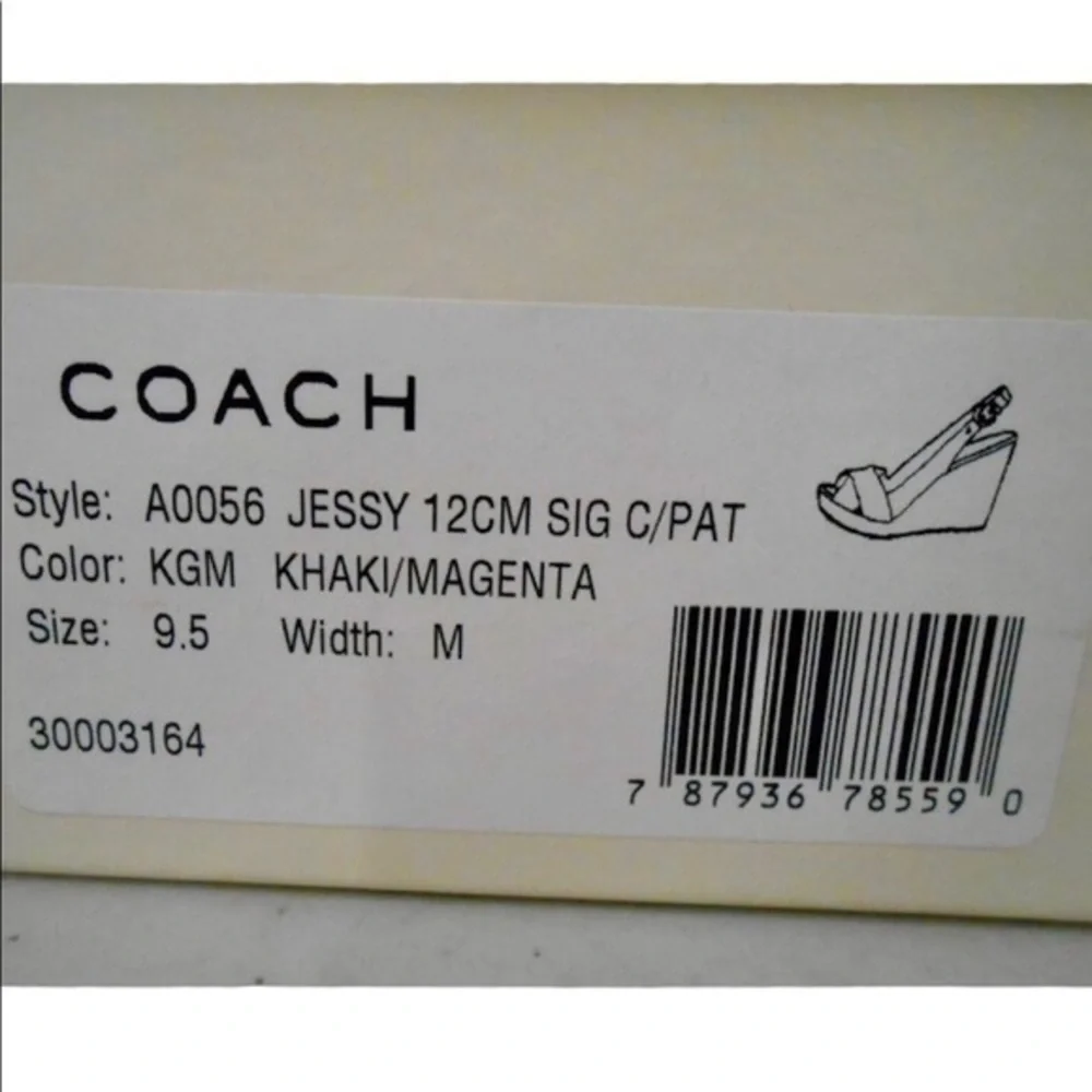 NWT Coach Platform Sandal Wedge Heels